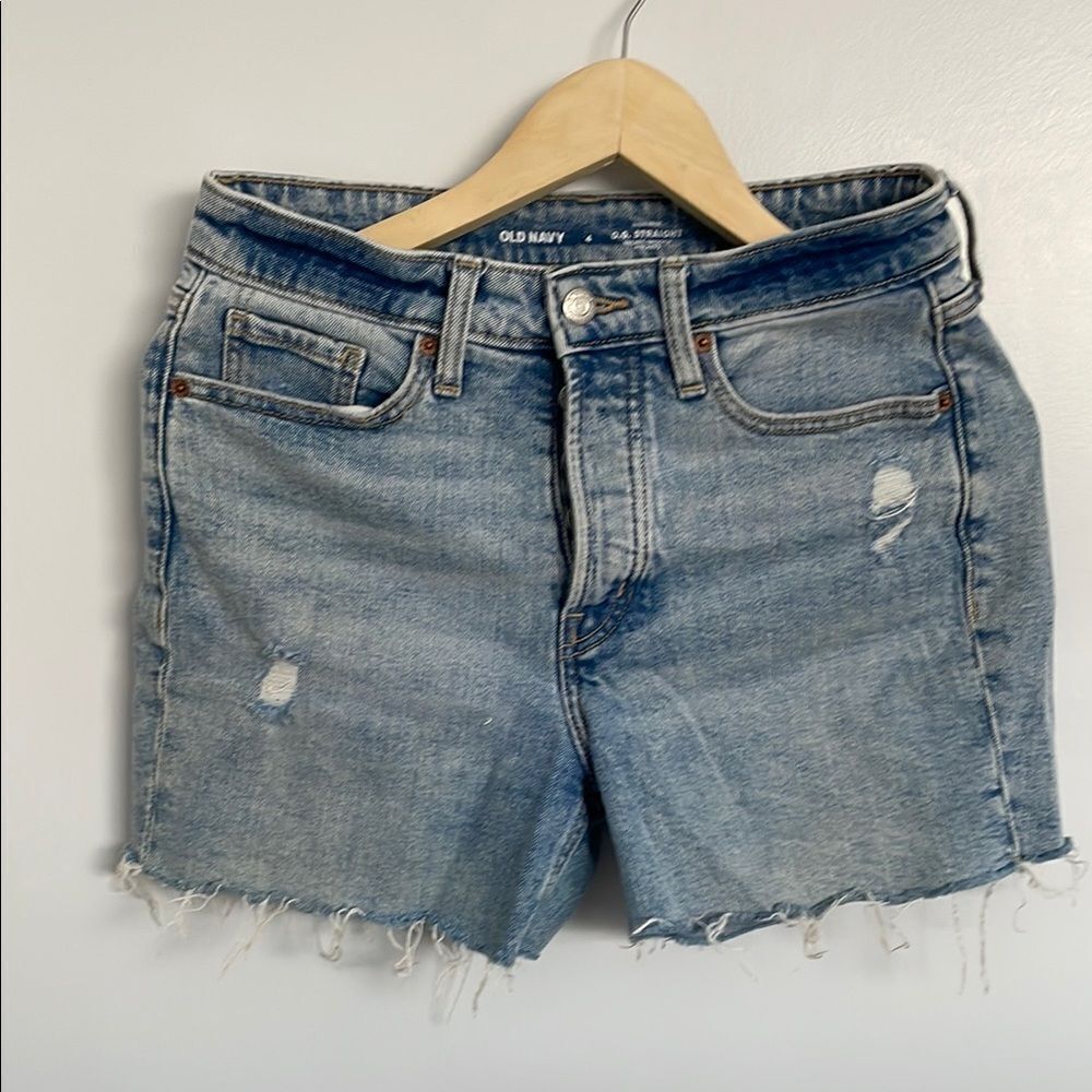 ❤️Old Navy Blue Jean Shorts with Frayed Hem